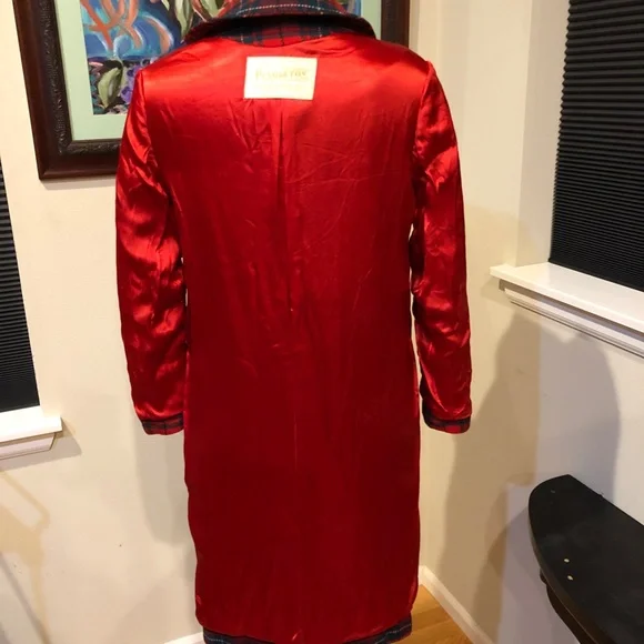 Pendleton Wool Red Plaid Coat Vtg. 50's - Small Perfect for Fall & the Holidays - Picture 8 of 15
